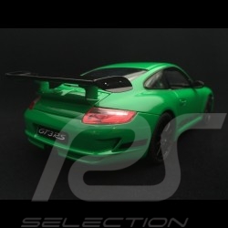 Porsche 911 GT3 RS 997 phase II verte / bandes noires green / black stripes grün / schwarzen streifen 2007 1/18 Welly 18015