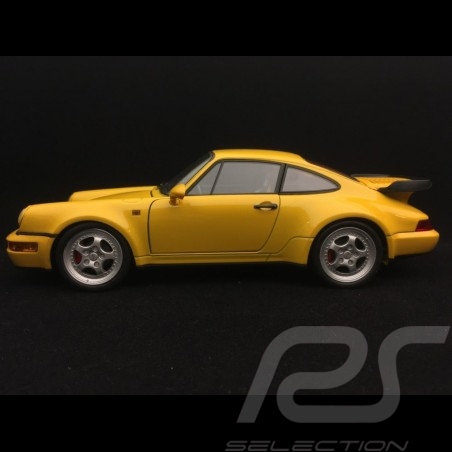 Porsche 911 turbo 964 3.6 speed yellow 1993 1/18 Welly 18026