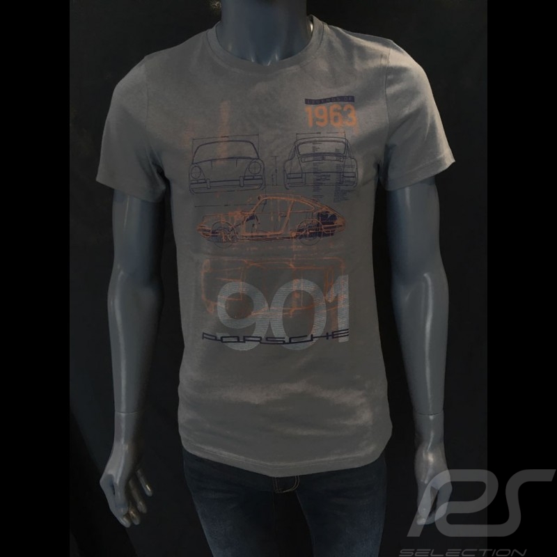 T-shirt Porsche 901 Classic Legends of 1963 gris Porsche WAP931K0SR - mixte