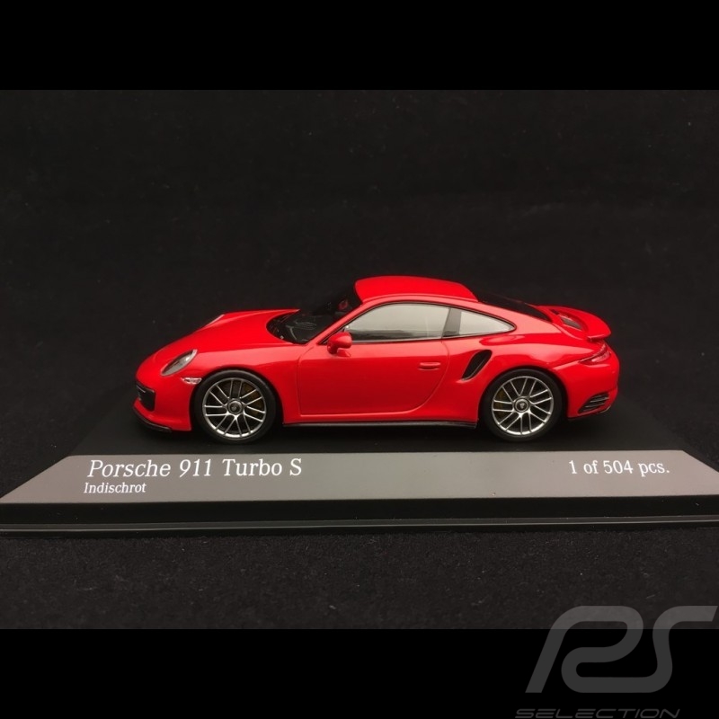 Porsche 911 Turbo S type 991 phase II 2016 1/43 Minichamps 410067170 rouge indien guards red indischrot