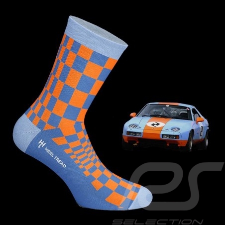 Chaussettes Socks Socken 928 GT Pasha bleu Gulf / orange - mixte
