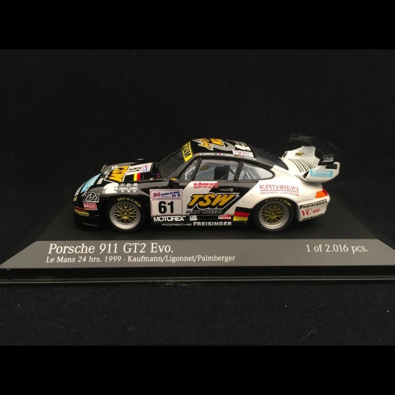 Porsche 911 GT2 N°65 - 24 Heures Du Mans 1999 - Minichamps 1/43 - Occasion Boîte D'origine