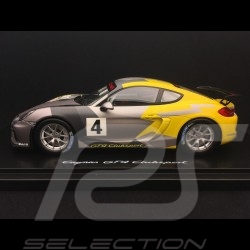 Porsche Cayman GT4 Clubsport 2016 grau / gelb 1:18 Spark WAP0219010G