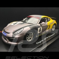 Porsche Cayman GT4 Clubsport 2016 grau / gelb 1:18 Spark WAP0219010G