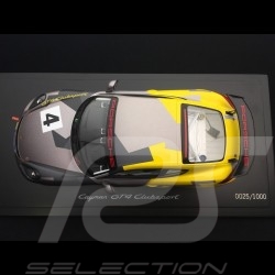 Porsche Cayman GT4 Clubsport 2016 grey / yellow 1:18 Spark WAP0219010G