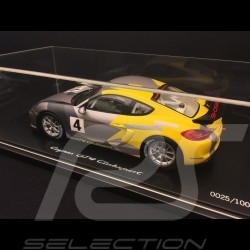 Porsche Cayman GT4 Clubsport 2016 grau / gelb 1:18 Spark WAP0219010G