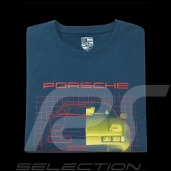 T-shirt Porsche 928 Boîte collector Edition limitée Porsche WAP425KHPK mixte bleu pétrole petrol blue petrolblau