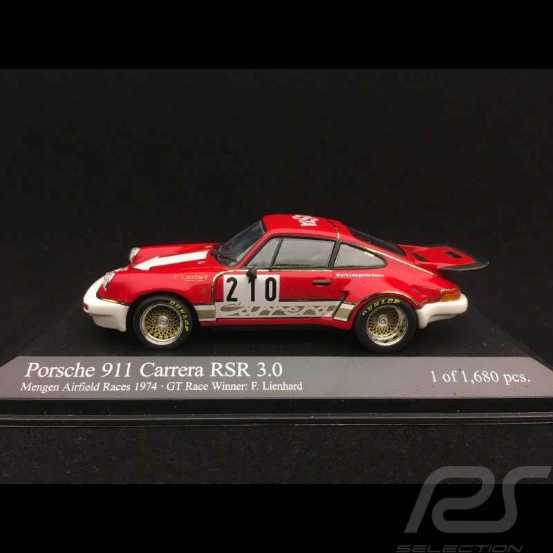 Porsche 911 3.0 Carrera RSR n° 210 Lista Winner GT Mengen Airfield  races 1974 1/43 Minichamps 430746910