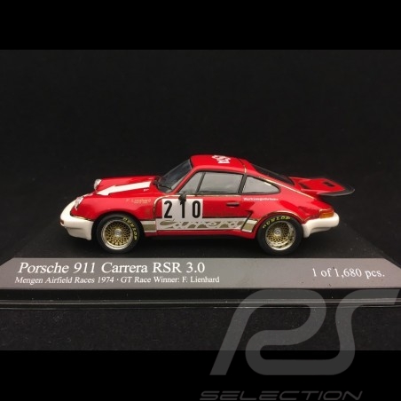 Porsche 911 3.0 Carrera RSR n° 210 Lista Sieger GT Mengen Airfield  races 1974 1/43 Minichamps 430746910