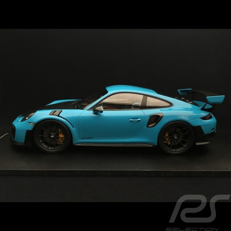 Porsche 911 GT2 RS 991 2018  Miami blue / carbon 1/18 Spark 18S281