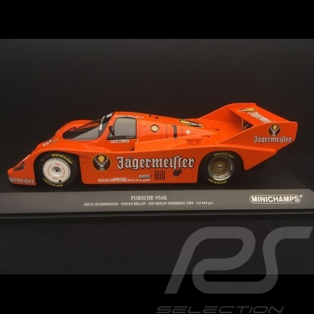 Porsche 956 K Jägermeister Brun n° 1 Stefan Bellof 200 miles