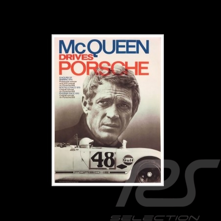 Toile imprimée McQueen drives Porsche avec Porsche 908 Gulf