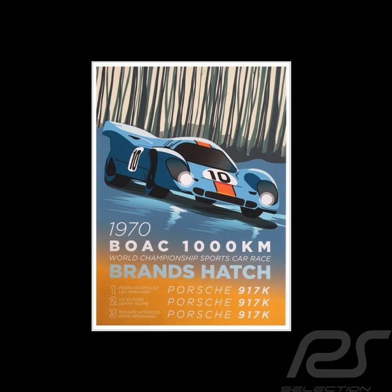 Toile imprimée Porsche 917K Gulf 1000 km BOAC Brands Hatch