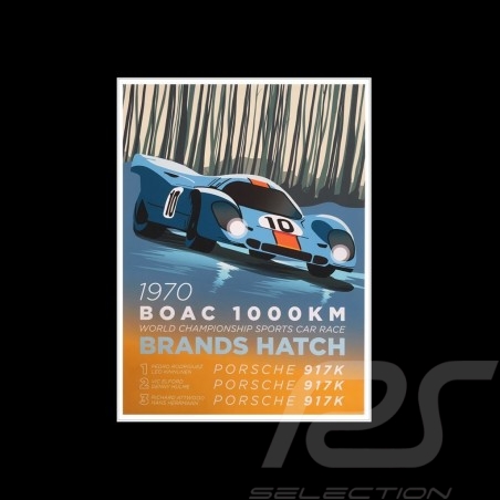 Toile imprimée Porsche 917K Gulf 1000 km BOAC Brands Hatch