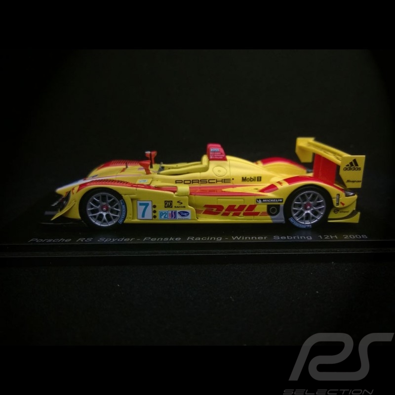 Porsche RS Spyder n° 7 Penske Racing Sieger Sebring 12h 2008 1/43 Spark 43SE08