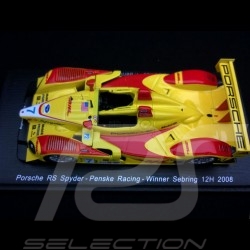 Porsche RS Spyder n° 7 Penske Racing Winner Sebring 12h 2008 1/43 Spark 43SE08