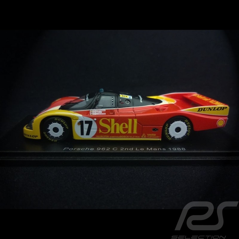 Porsche 962 C n° 17 Shell 2nd Le Mans 1988 1/43 Spark S0901