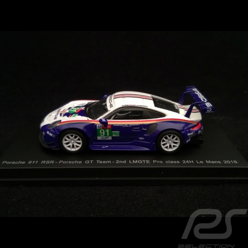 Porsche 911 type 991 RSR n° 91 24H Le Mans 2018 Style Rothmans 1/64 Spark Y121