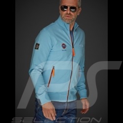 Veste Gulf zippée molleton Collectors Edition bleu gulf jacket Jacke fleece blu blau homme