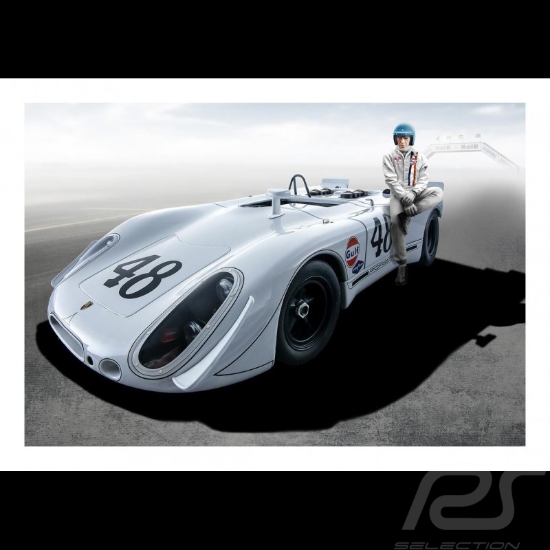 Porsche 908 Sebring 1970 mit Steve McQueen plakat 29.7cm x 42cm
