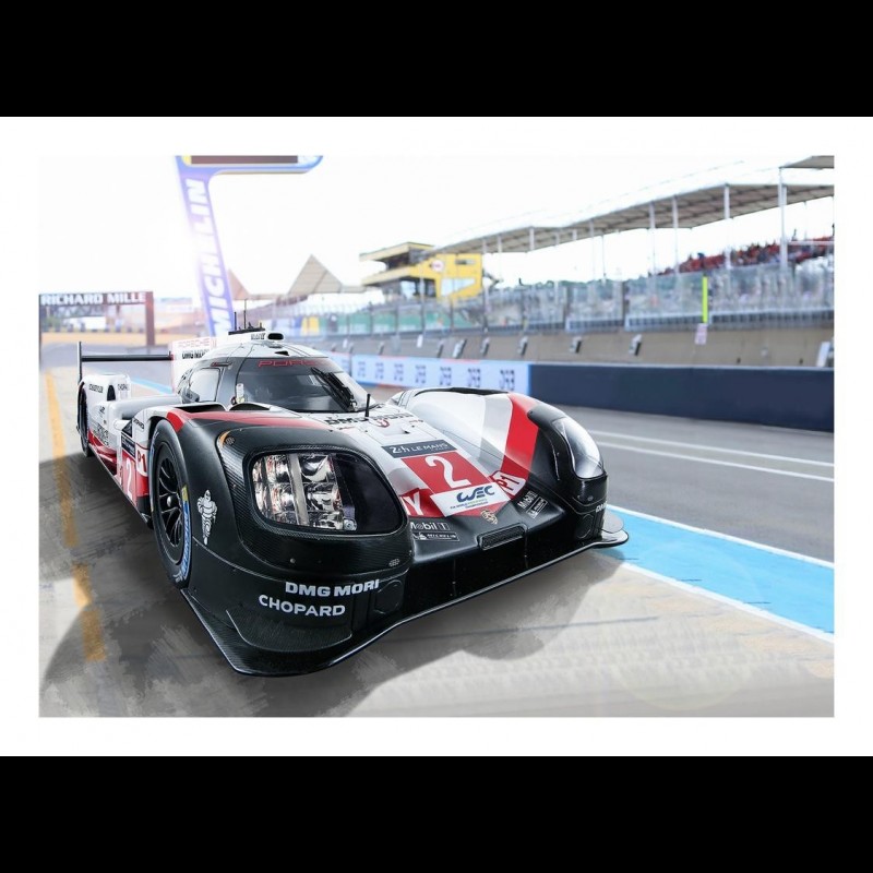 Porsche 919 Hybrid n° 2 24h Le Mans poster 29.7cm x 42cm