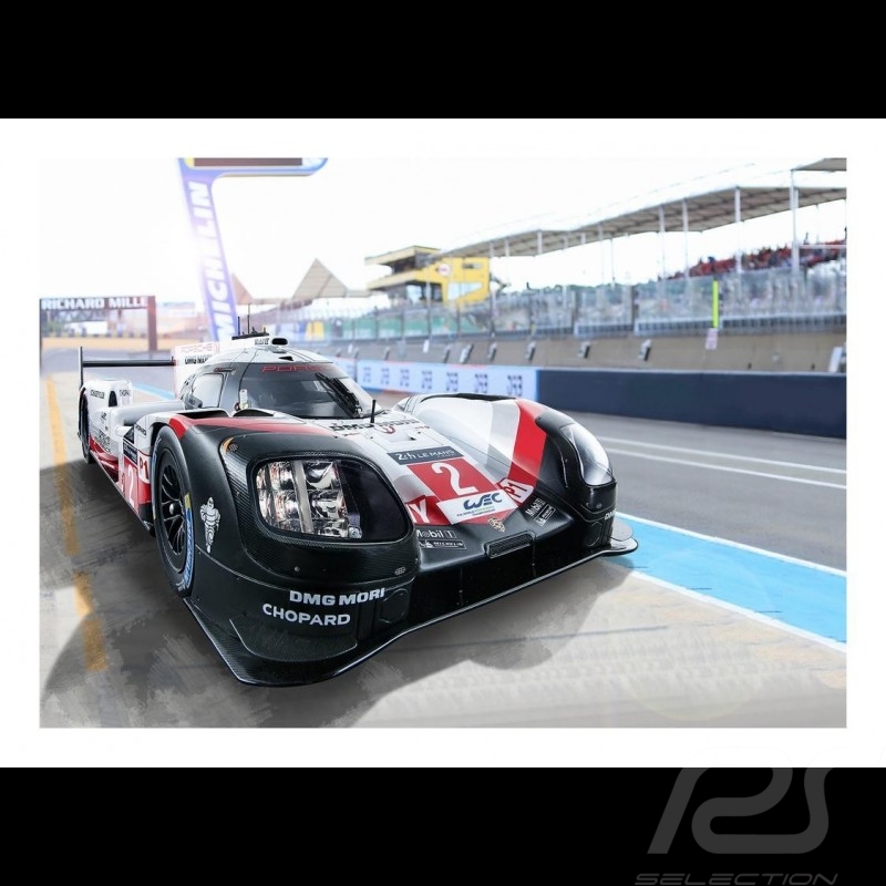 Porsche 919 Hybrid n° 2 24h Le Mans poster 83.8cm x 59cm