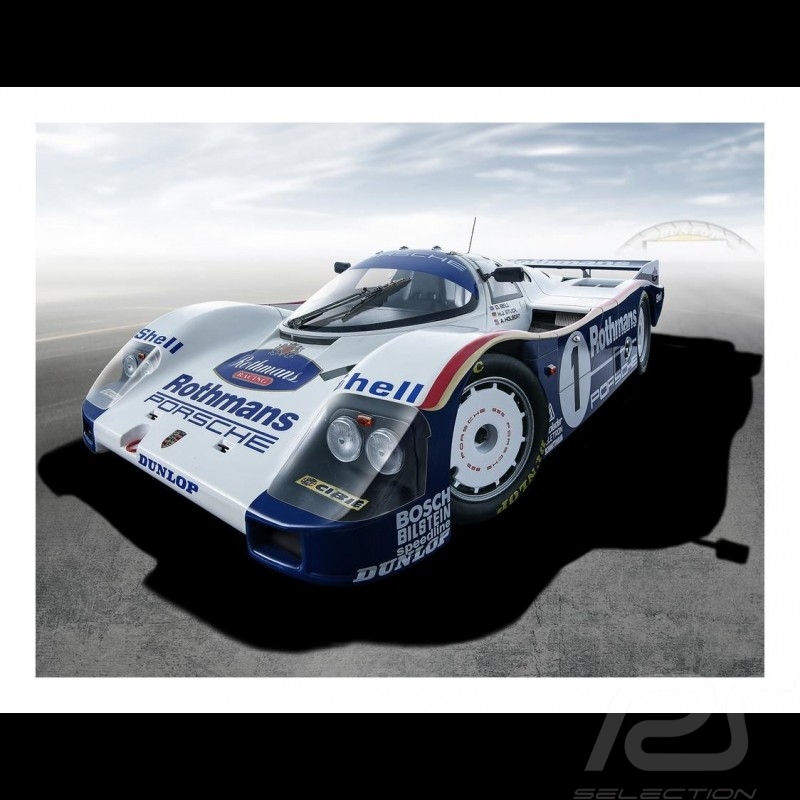 Poster Plakat Porsche 962C n° 1 Rothmans racing  29.7cm x 42cm