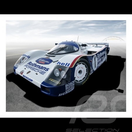 Poster Plakat Porsche 962C n° 1 Rothmans racing  29.7cm x 42cm