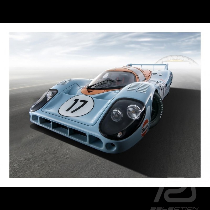 Porsche 917L n° 17 Gulf plakat 29.7cm x 42cm