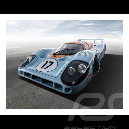 Porsche 917L n° 17 Gulf poster 29.7cm x 42cm