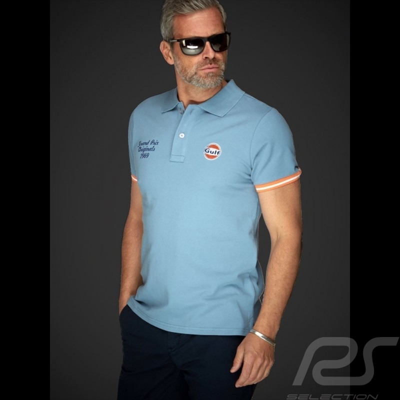 Polo Gulf Classique Classic Klassiches Bleu Gulf blue blau homme men herren
