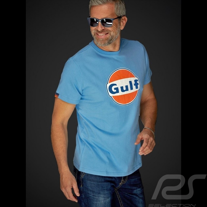 T-Shirt Gulf bleu cobalt blue colbaltblau homme men Herren