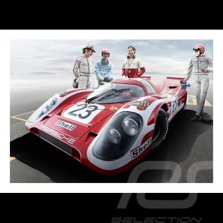 Poster Plakat Porsche 917K Vainqueur Winner Sieger Le Mans 70  29.7cm x 42cm