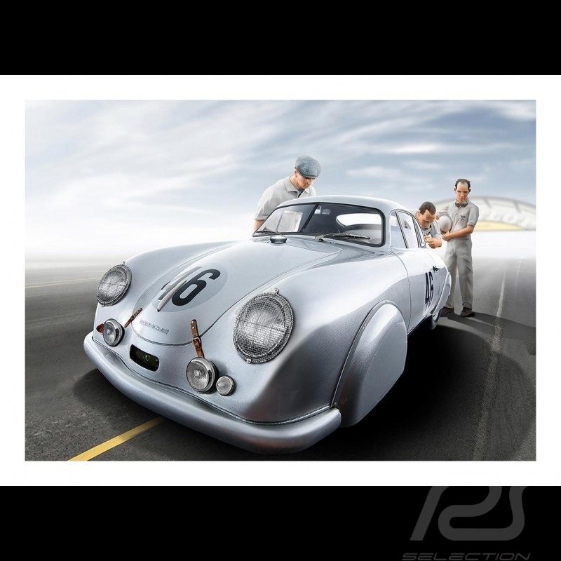 Porsche 356SL Veuillet und Mouche Le Mans 1951 plakat 29.7cm x 42cm