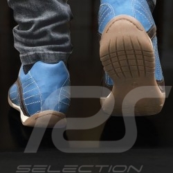 Sneaker / Basket Schuhe Style Rennfahrer Pazifik blau / braun - Herren