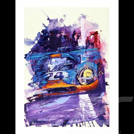 Porsche 917 K Martini Racing 1971 reproduction d'un dessin original de Sébastien Sauvadet
