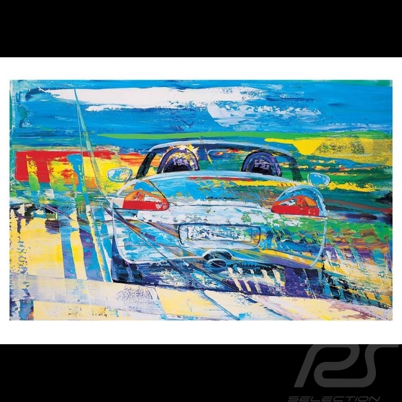 Porsche Boxster type 986 Argent Reproduction d'une peinture originale de Uli Hack