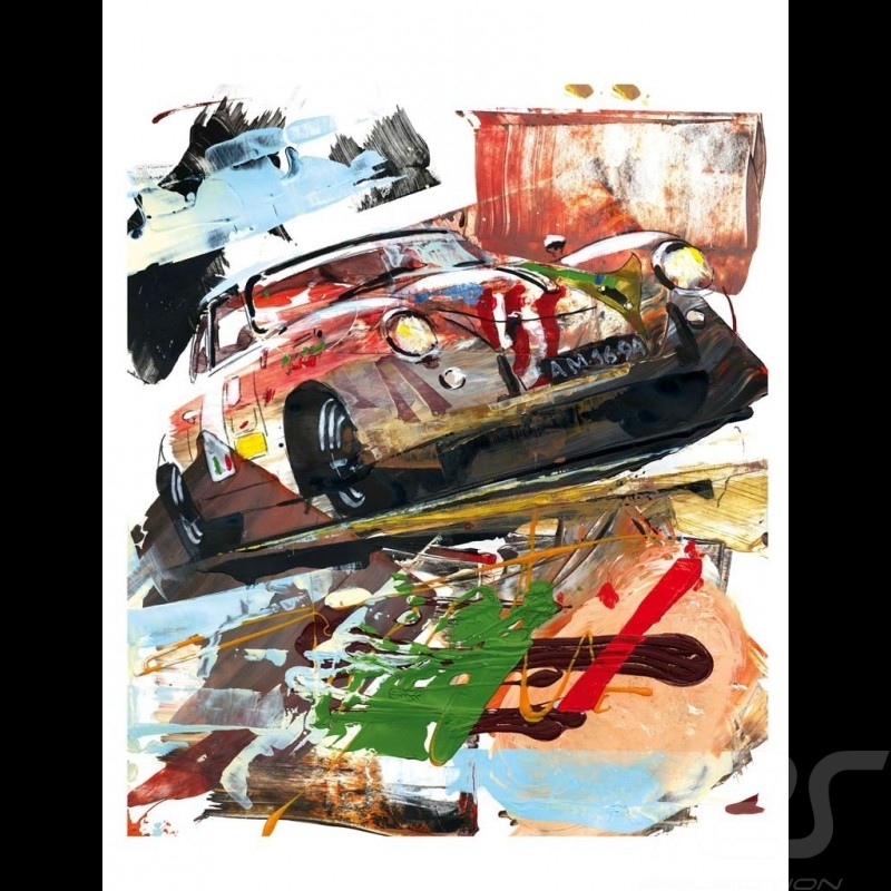 Porsche 917 K Martini Racing 1971 reproduction d'un dessin original de Sébastien Sauvadet