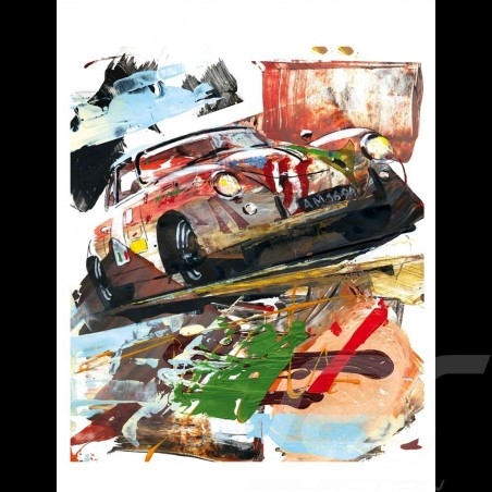 Porsche 917 K Martini Racing 1971 reproduction d'un dessin original de Sébastien Sauvadet