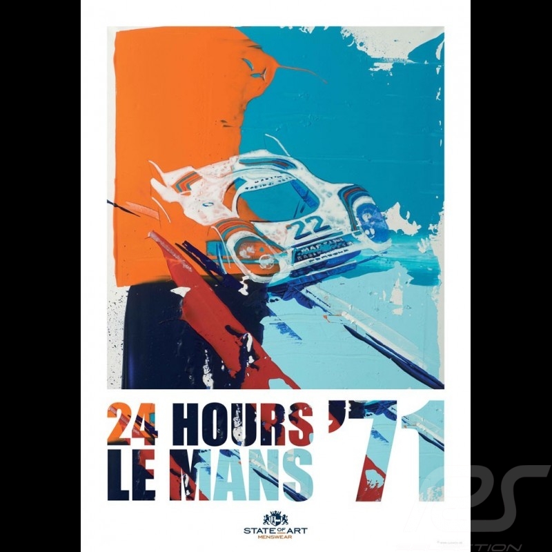 Porsche 917 n° 22 Martini Winner 24h Le Mans 1971 Reproduction of an Uli Hack original painting