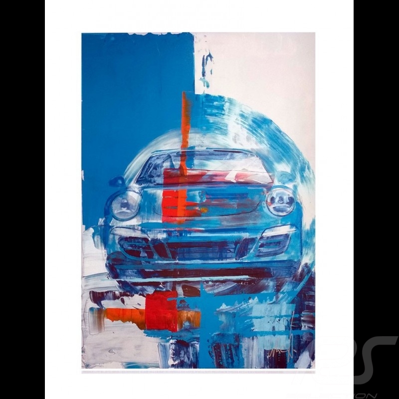 Porsche 917 K Martini Racing 1971 reproduction d'un dessin original de Sébastien Sauvadet