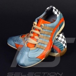 Sneaker / basket shoes style race driver Gulf blue - women