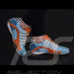 Sneaker / Basket Schuhe style Rennfahrer Gulf blau - Damen