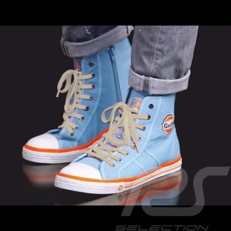 Gulf Hi-top sneaker / basket shoes Vintage design Gulf blue - men