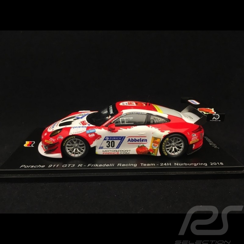Porsche 911 type 991 GT3 R n° 30 Frikadelli Racing Team 24h Nürburgring 2018 1/43 Spark SG408
