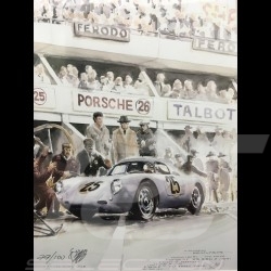 Porsche 804 Grosser Preis von Frankreich reproduction d'une affiche originale de Erich Strenger
