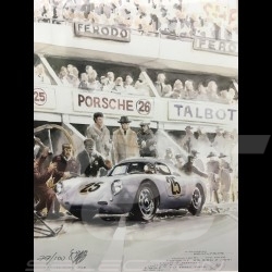 Porsche 550 A RS n° 25 24h du Mans 1958 cadre bois alu wood frame Aluminium Rahmen Uli Ehret 