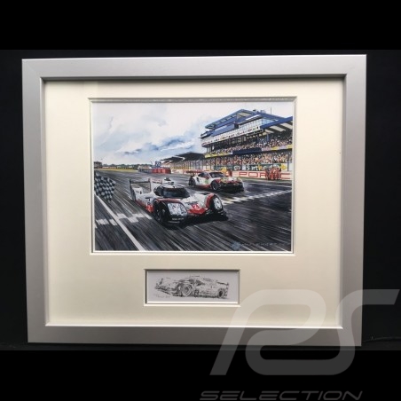 Porsche 804 Grosser Preis von Frankreich reproduction d'une affiche originale de Erich Strenger
