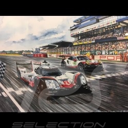 Porsche 804 Grosser Preis von Frankreich reproduction d'une affiche originale de Erich Strenger