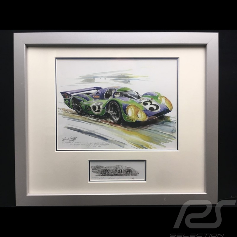 Porsche 804 Grosser Preis von Frankreich reproduction d'une affiche originale de Erich Strenger